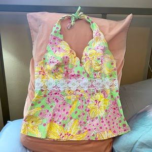Lilly Pulitzer Scalloped Halter Blouse-Derby Print